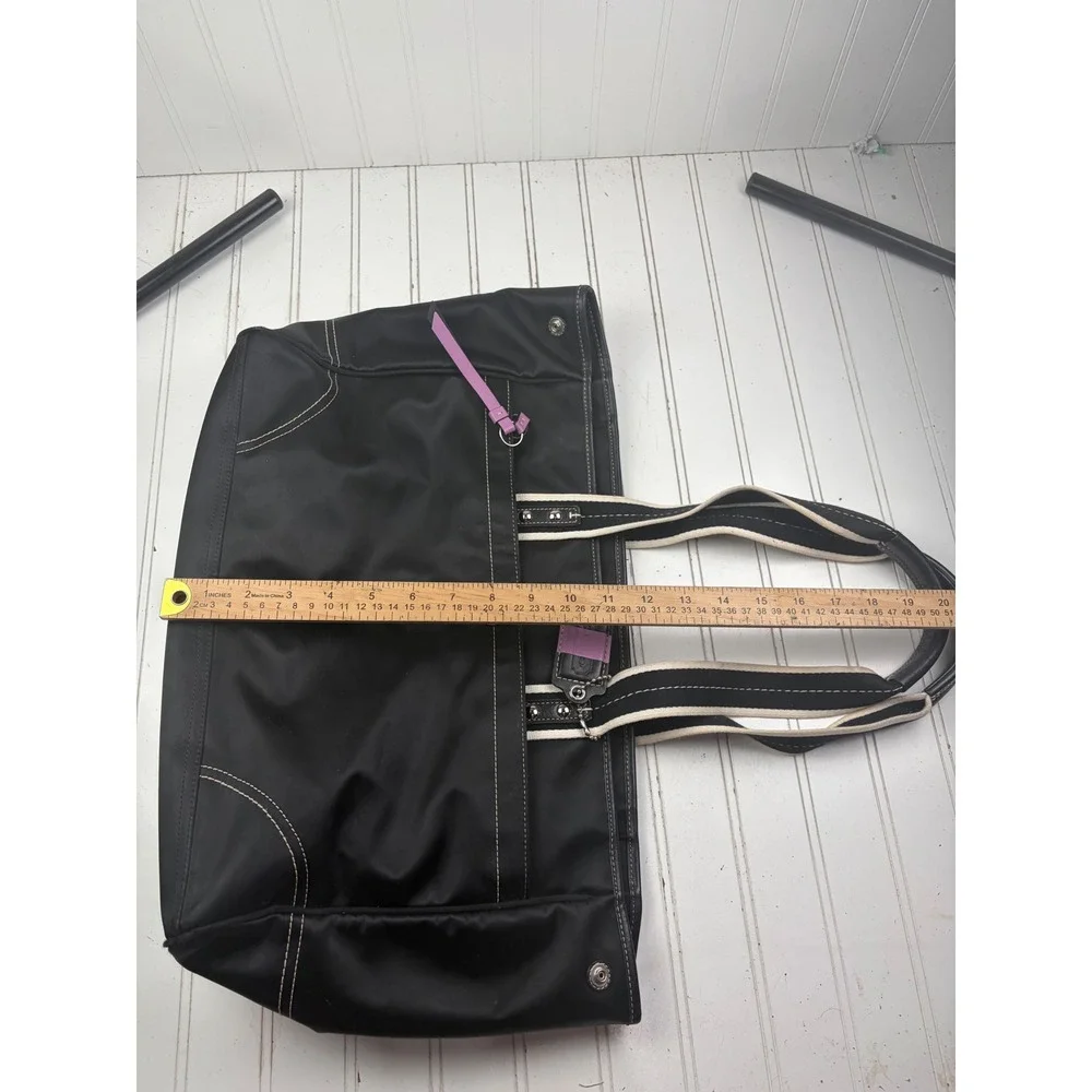 Coach Vintage Y2K Hamptons Weekend Nylon Black Shoulder Bag Purse